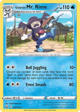 Galarian Mr. Rime (35) - Battle Styles