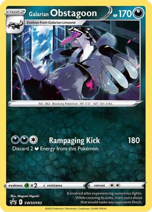 Galarian Obstagoon (SWSH193) - Black Star Promos