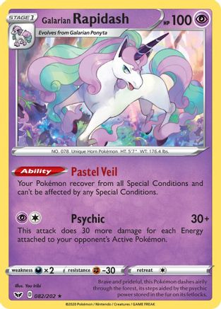 Galarian Rapidash (82) - Sword & Shield