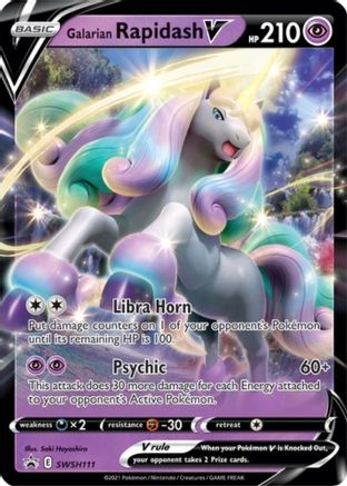 Galarian Rapidash V (SWSH111) Holofoil - Black Star Promos