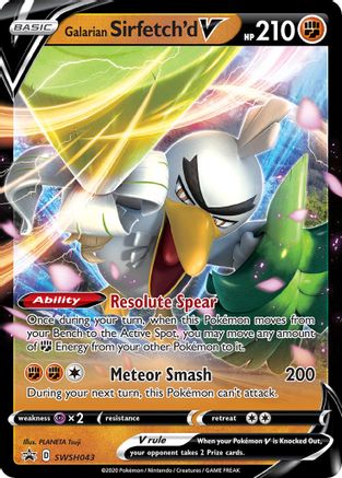 Galarian Sirfetch'd V (SWSH043) Holofoil - Black Star Promos