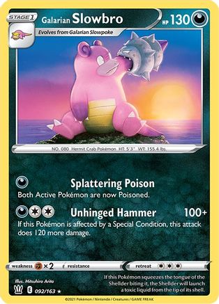 Galarian Slowbro (92) Reverse Holofoil - Battle Styles