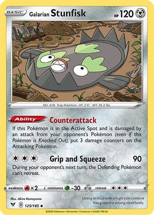 Galarian Stunfisk (125) Reverse Holofoil - Vivid Voltage