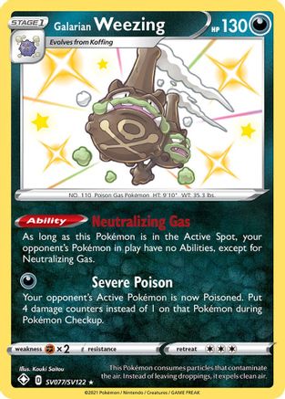 Galarian Weezing (SV077) (Shiny Vault) Holofoil - Shining Fates