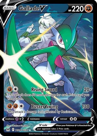 Gallade V (Alternate Full Art) (TG19) Holofoil - Lost Origin