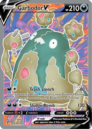 Garbodor V (Full Art) (190) Holofoil - Evolving Skies