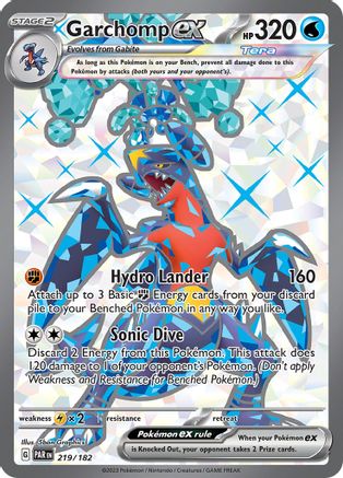 Garchomp ex (Full Art) (219) Holofoil - Paradox Rift