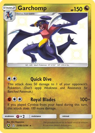 Garchomp (SV40) (Shiny Vault) Holofoil - Hidden Fates