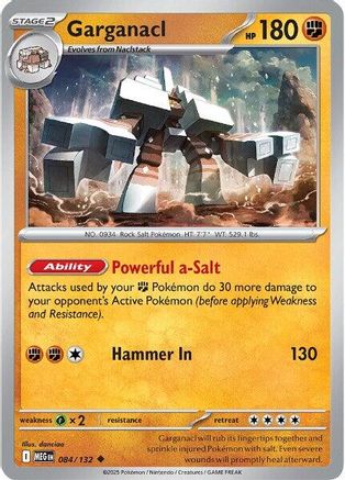 Garganacl (84) Reverse Holofoil - Mega Evolution