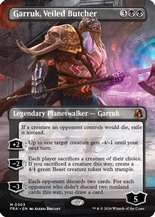 Garruk, Veiled Butcher (Borderless Echoed Pairs) (303) - Reality Fracture