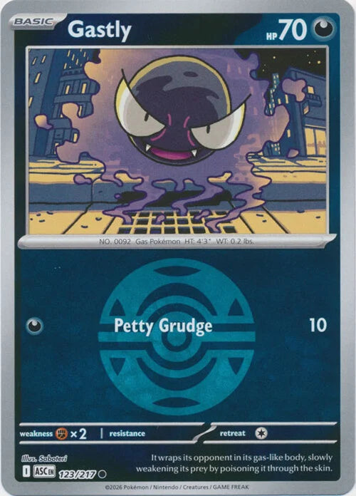 Gastly (Dusk Ball) (123) Reverse Holofoil - Ascended Heroes