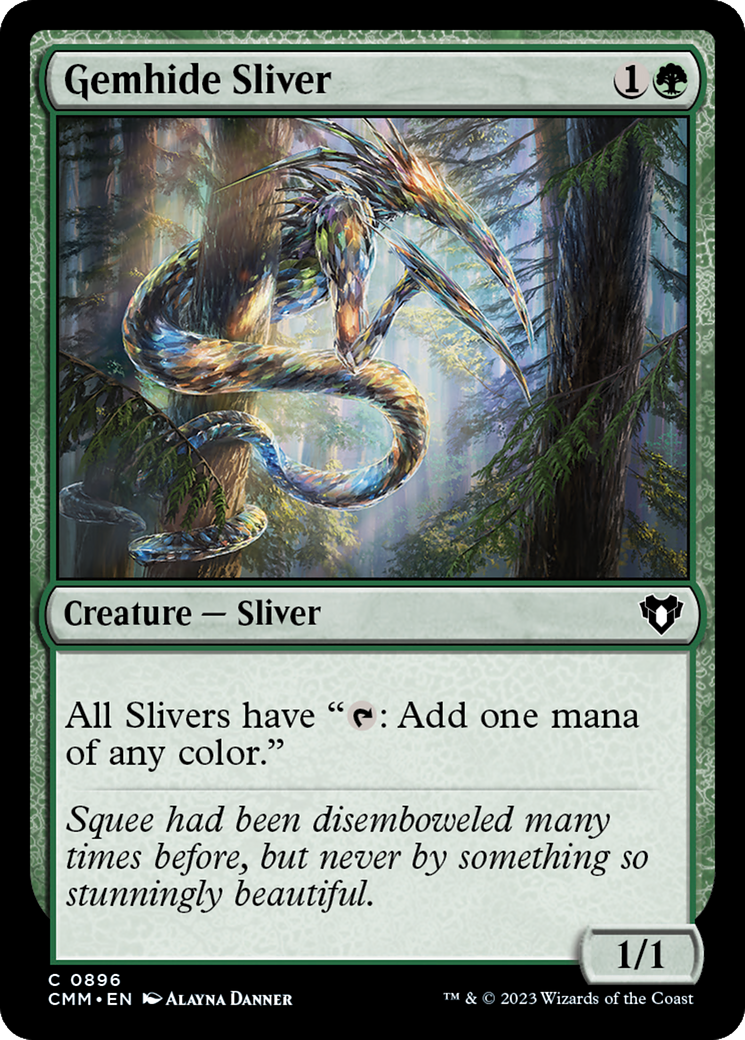 Gemhide Sliver (896) - Commander Masters