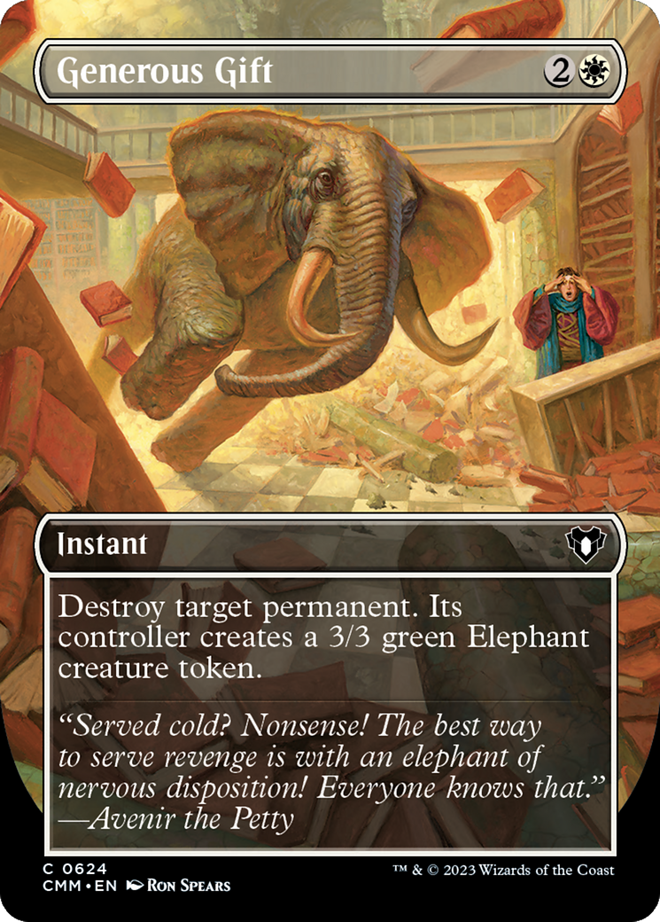 Generous Gift (Borderless) (624) - Commander Masters