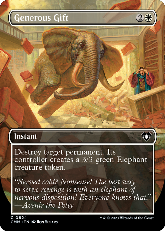 Generous Gift (Borderless) (624) - Commander Masters