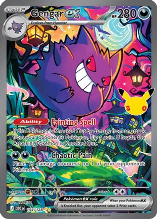 Gengar ex (Alternate Full Art) (154) Holofoil - 30th Celebration