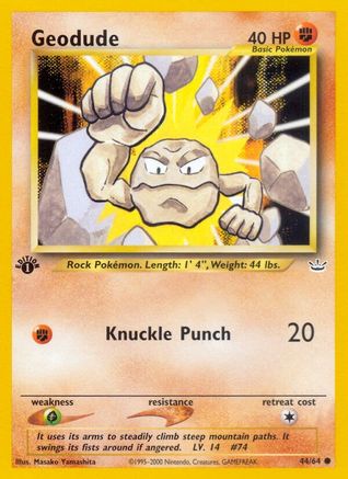 Geodude (44) (1st Edition) - Neo Revelation