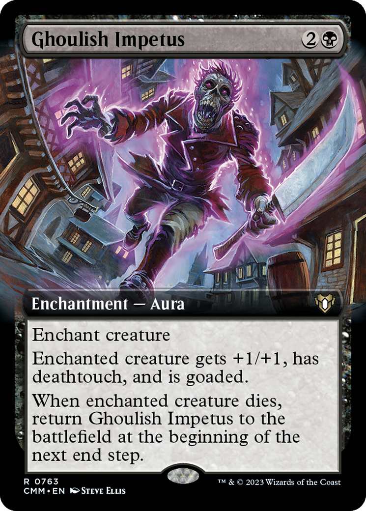 Ghoulish Impetus (Extended Art) (763) Foil - Commander Masters