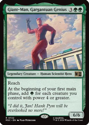 Giant-Man, Gargantuan Genius (722) Foil - Commander: Marvel Super Heroes