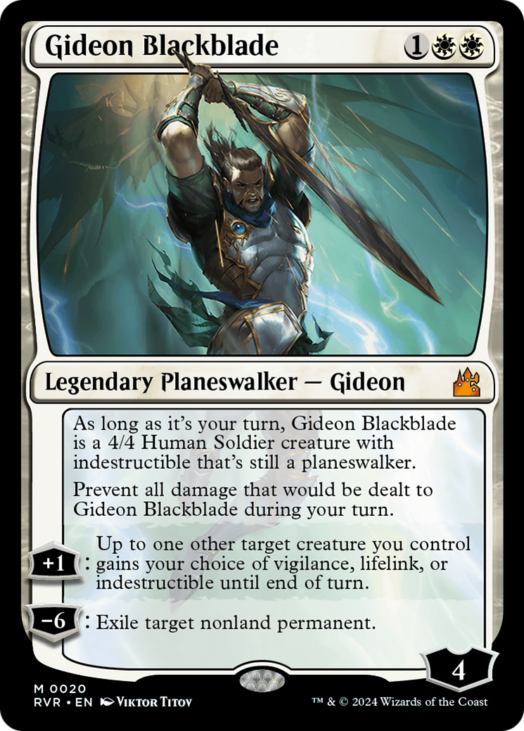 Gideon Blackblade (020) Foil - Ravnica Remastered