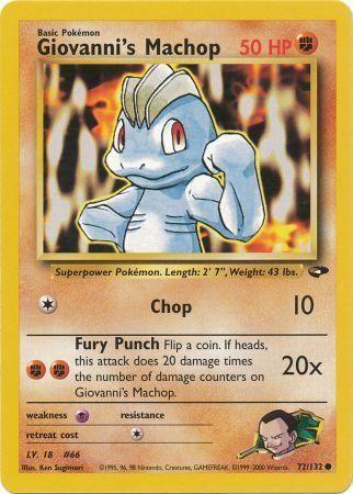 Giovanni's Machop (72) (Unlimited) - Gym Challenge