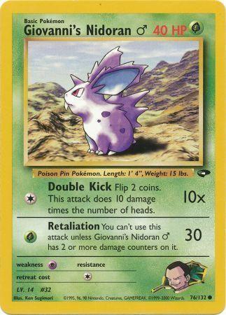 Giovanni's Nidoran M (76) (Unlimited) - Gym Challenge