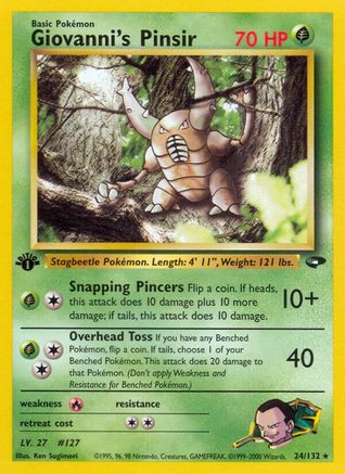 Giovanni's Pinsir (24) (1st Edition) - Gym Challenge