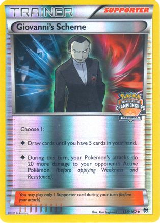 Giovanni's Scheme (Regional Championships) (138) Reverse Holofoil - League & Championship Cards