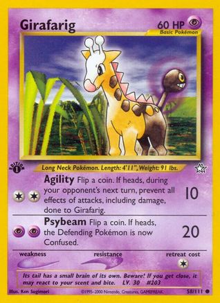 Girafarig (58) (1st Edition) - Neo Genesis