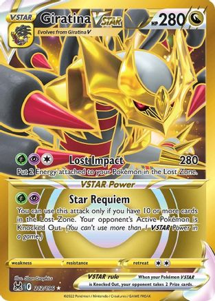 Giratina VSTAR (Gold) (212) Holofoil - Lost Origin