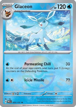 Glaceon (Poke Ball Pattern) (25) Reverse Holofoil - Prismatic Evolutions