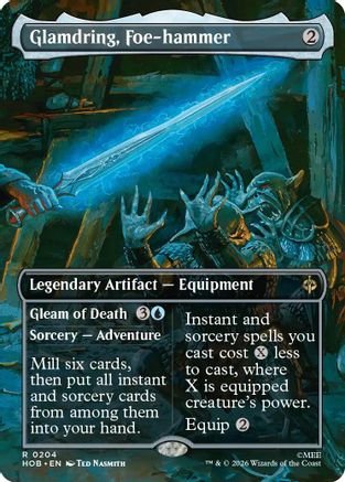 Glamdring, Foe-hammer // Gleam of Death (Borderless) (204) - The Hobbit