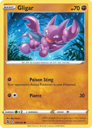 Gligar (140) Reverse Holofoil - Fusion Strike