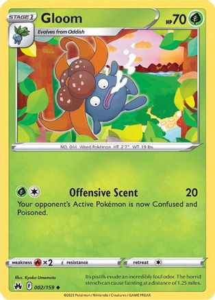 Gloom (2) Reverse Holofoil - Crown Zenith