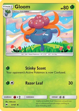 Gloom (5) Reverse Holofoil - Burning Shadows