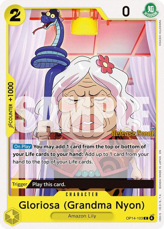 Gloriosa (Grandma Nyon) (OP14-103) Release Event Cards