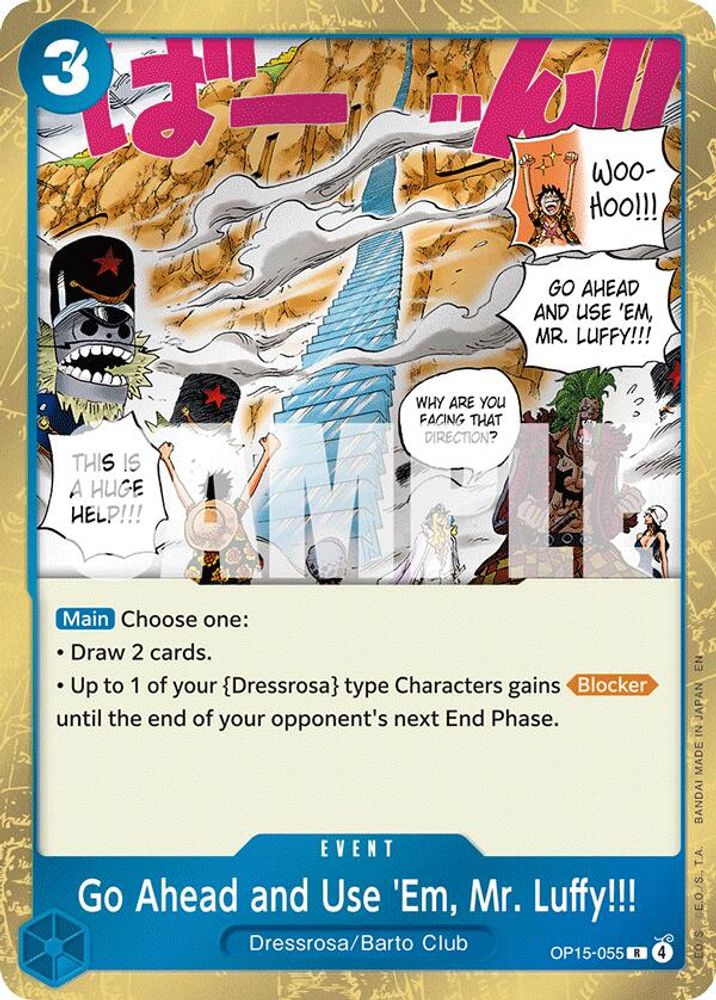Go Ahead and Use 'Em, Mr. Luffy!!! (OP15-055) Foil
