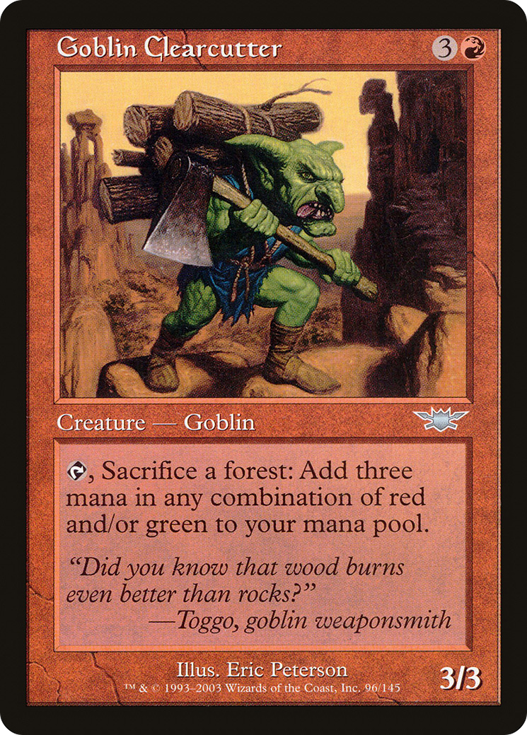 Goblin Clearcutter (096) Foil - Legions