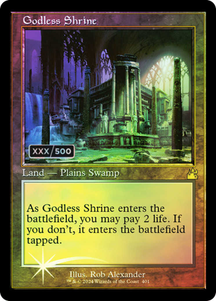 Godless Shrine (Retro) (Serial Numbered) (401) Foil - Ravnica Remastered