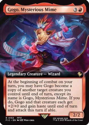 Gogo, Mysterious Mime (Extended Art) (153) Foil - Commander: FINAL FANTASY