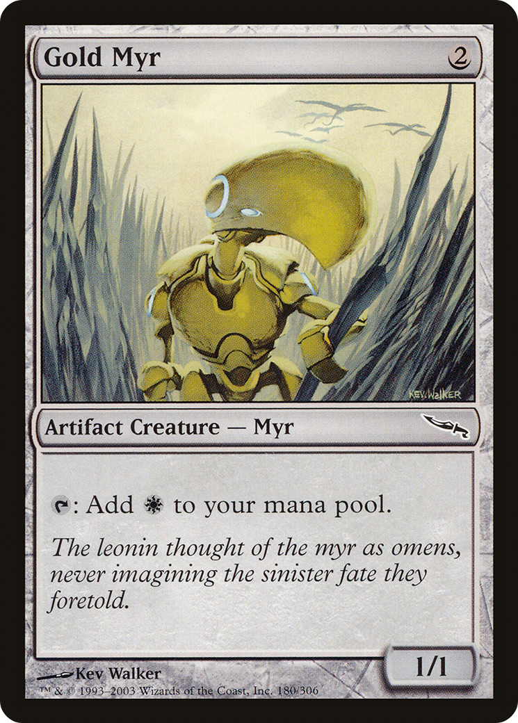 Gold Myr (180) Foil - Mirrodin