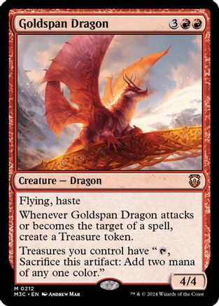 Goldspan Dragon (212) Ripple Foil - Commander: Modern Horizons 3