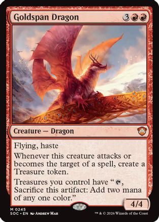 Goldspan Dragon (245) - Commander: Secrets of Strixhaven