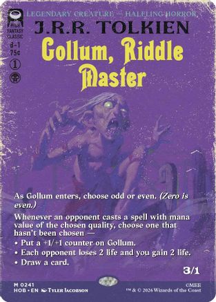 Gollum, Riddle Master (Book Cover) (241) Foil - The Hobbit