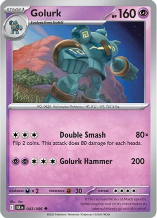 Golurk (43) Reverse Holofoil - Black Bolt