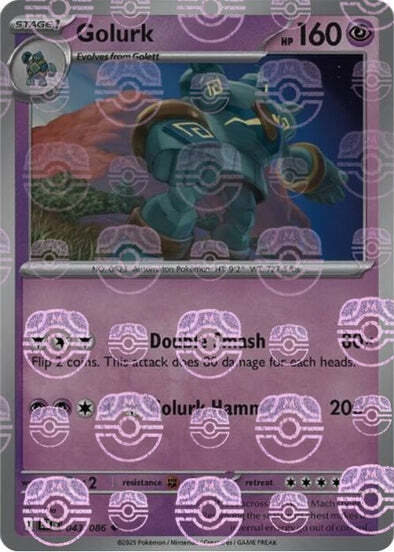 Golurk (Master Ball Pattern) (43) Reverse Holofoil - Black Bolt