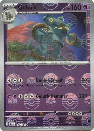 Golurk (Poke Ball Pattern) (43) Reverse Holofoil - Black Bolt