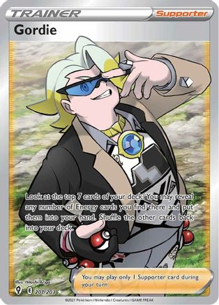 Gordie (Full Art) (201) Holofoil - Evolving Skies