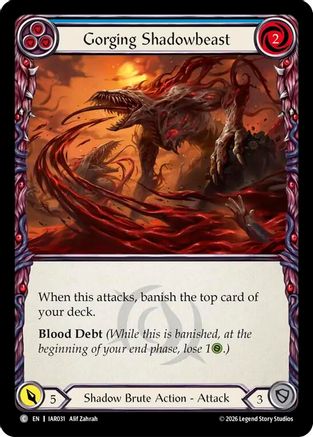Gorging Shadowbeast (Blue) (IAR031) Rainbow Foil - Usurp the Shadow Throne