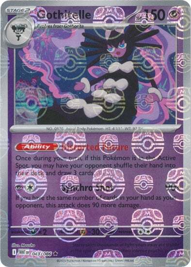 Gothitelle (Master Ball Pattern) (43) Reverse Holofoil - White Flare