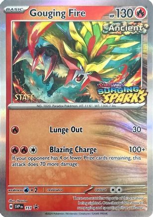 Gouging Fire (Prerelease) [Staff] (151) Holofoil - Black Star Promos